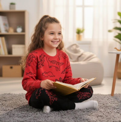 Zoo Trouser and Shirt in Red