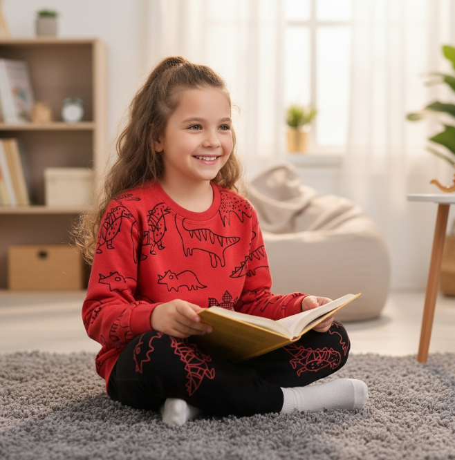 Zoo Trouser and Shirt in Red
